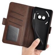 Nothing Phone (2a) / Nothing Phone (2a) Plus Hoesje - MobyDefend Luxe Wallet Book Case (Sluiting Zijkant) - Bruin