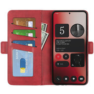 Nothing Phone (2a) / Nothing Phone (2a) Plus Hoesje - MobyDefend Luxe Wallet Book Case (Sluiting Zijkant) - Rood