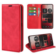 Nothing Phone (2a) / Nothing Phone (2a) Plus Hoesje - Luxe Wallet Bookcase (Magnetische Sluiting) - Rood