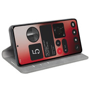 Nothing Phone (2a) / Nothing Phone (2a) Plus Hoesje - Luxe Wallet Bookcase (Magnetische Sluiting) - Grijs