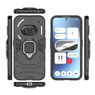 Nothing Phone (2a) / Nothing Phone (2a) Plus Hoesje - MobyDefend Dubbelgelaagde Pantsercase Met Standaard - Zwart