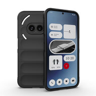 Nothing Phone (2a) / Nothing Phone (2a) Plus Hoesje - MobyDefend TPU Gripcase - Zwart