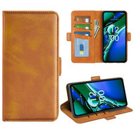 Nokia G42 Hoesje - MobyDefend Luxe Wallet Book Case (Sluiting Zijkant) - Lichtbruin