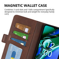 Nokia G42 Hoesje - MobyDefend Luxe Wallet Book Case (Sluiting Zijkant) - Bruin