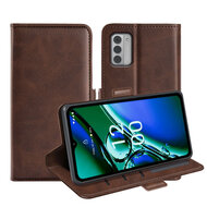 Nokia G42 Hoesje - MobyDefend Luxe Wallet Book Case (Sluiting Zijkant) - Bruin