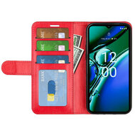 Nokia G42 Hoesje - MobyDefend Wallet Book Case (Sluiting Achterkant) - Rood