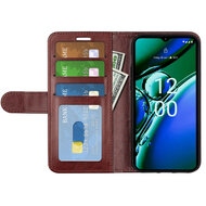 Nokia G42 Hoesje - MobyDefend Wallet Book Case (Sluiting Achterkant) - Bruin