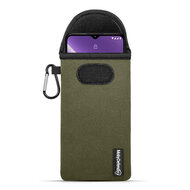 Hoesje voor Nokia G42 - MobyDefend Neopreen Pouch Met Karabijnhaak - Insteekhoesje - Riemlus Hoesje - Groen