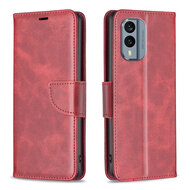 Nokia X30 Hoesje - MobyDefend Wallet Book Case Met Koord - Rood