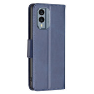 Nokia X30 Hoesje - MobyDefend Wallet Book Case Met Koord - Blauw