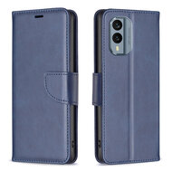 Nokia X30 Hoesje - MobyDefend Wallet Book Case Met Koord - Blauw