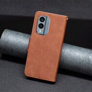 Nokia X30 Hoesje - MobyDefend Wallet Book Case Met Koord - Bruin