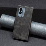 Nokia X30 Hoesje - MobyDefend Wallet Book Case Met Koord - Zwart