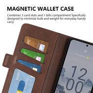 Nokia X30 Hoesje - MobyDefend Luxe Wallet Book Case (Sluiting Zijkant) - Bruin