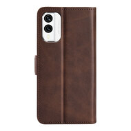 Nokia X30 Hoesje - MobyDefend Luxe Wallet Book Case (Sluiting Zijkant) - Bruin