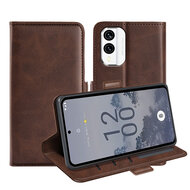 Nokia X30 Hoesje - MobyDefend Luxe Wallet Book Case (Sluiting Zijkant) - Bruin