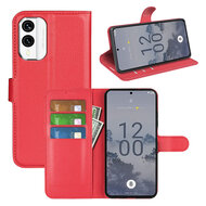 Nokia X30 Hoesje - MobyDefend Kunstleren Wallet Book Case (Sluiting Voorkant) - Rood