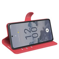 Nokia X30 Hoesje - MobyDefend Kunstleren Wallet Book Case (Sluiting Voorkant) - Rood