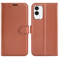 Nokia X30 Hoesje - MobyDefend Kunstleren Wallet Book Case (Sluiting Voorkant) - Bruin