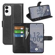 Nokia X30 Hoesje - MobyDefend Kunstleren Wallet Book Case (Sluiting Voorkant) - Zwart
