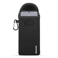 Hoesje voor Nokia X30 - MobyDefend Neopreen Pouch Met Karabijnhaak - Insteekhoesje - Riemlus Hoesje - Zwart