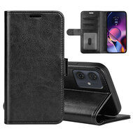 Motorola Moto G54 Hoesje - MobyDefend Wallet Book Case (Sluiting Achterkant) - Zwart