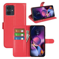 Motorola Moto G54 Hoesje - MobyDefend Kunstleren Wallet Book Case (Sluiting Voorkant) - Rood