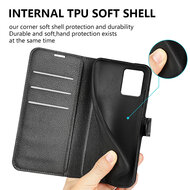 Motorola Moto G54 Hoesje - MobyDefend Kunstleren Wallet Book Case (Sluiting Voorkant) - Bruin