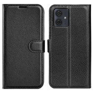 Motorola Moto G54 Hoesje - MobyDefend Kunstleren Wallet Book Case (Sluiting Voorkant) - Zwart