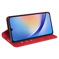 Samsung Galaxy A35 Hoesje - Luxe Wallet Bookcase (Magnetische Sluiting) - Rood