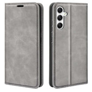 Samsung Galaxy A35 Hoesje - Luxe Wallet Bookcase (Magnetische Sluiting) - Grijs