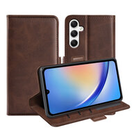 Samsung Galaxy A35 Hoesje - MobyDefend Luxe Wallet Book Case (Sluiting Zijkant) - Bruin