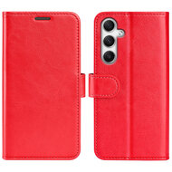 Samsung Galaxy A35 Hoesje - MobyDefend Wallet Book Case (Sluiting Achterkant) - Rood