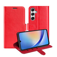 Samsung Galaxy A35 Hoesje - MobyDefend Wallet Book Case (Sluiting Achterkant) - Rood