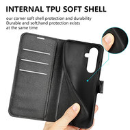 Samsung Galaxy A35 Hoesje - MobyDefend Kunstleren Wallet Book Case (Sluiting Voorkant) - Bruin