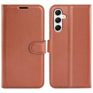 Samsung Galaxy A35 Hoesje - MobyDefend Kunstleren Wallet Book Case (Sluiting Voorkant) - Bruin