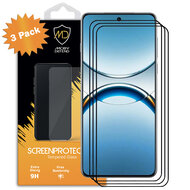 3-Pack Oppo Find X8 Pro Screenprotectors - MobyDefend Screensavers Met Zwarte Randen - Gehard Glas 