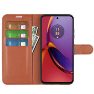 Motorola Moto G84 Hoesje - MobyDefend Kunstleren Wallet Book Case (Sluiting Voorkant) - Bruin