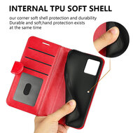 Motorola Moto G84 Hoesje - MobyDefend Wallet Book Case (Sluiting Achterkant) - Bruin