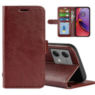 Motorola Moto G84 Hoesje - MobyDefend Wallet Book Case (Sluiting Achterkant) - Bruin