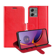 Motorola Moto G84 Hoesje - MobyDefend Wallet Book Case (Sluiting Achterkant) - Rood