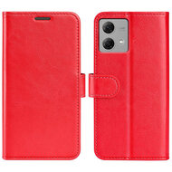 Motorola Moto G84 Hoesje - MobyDefend Wallet Book Case (Sluiting Achterkant) - Rood