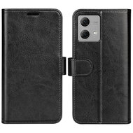 Motorola Moto G84 Hoesje - MobyDefend Wallet Book Case (Sluiting Achterkant) - Zwart