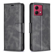 Motorola Moto G84 Hoesje - MobyDefend Wallet Book Case Met Koord - Zwart