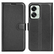 OnePlus Nord 2T Hoesje - MobyDefend Kunstleren Wallet Book Case (Sluiting Voorkant) - Zwart