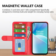 OnePlus Nord 2T Hoesje - MobyDefend Wallet Book Case (Sluiting Achterkant) - Zwart