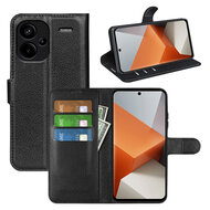 Xiaomi Redmi Note 13 Pro Plus Hoesje - MobyDefend Kunstleren Wallet Book Case (Sluiting Voorkant) - Zwart
