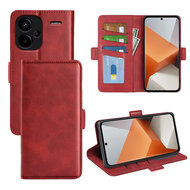 Xiaomi Redmi Note 13 Pro Plus Hoesje - MobyDefend Luxe Wallet Book Case (Sluiting Zijkant) - Rood