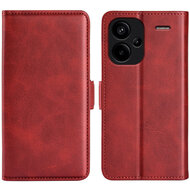 Xiaomi Redmi Note 13 Pro Plus Hoesje - MobyDefend Luxe Wallet Book Case (Sluiting Zijkant) - Rood