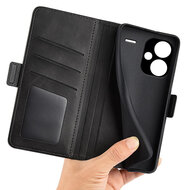 Xiaomi Redmi Note 13 Pro Plus Hoesje - MobyDefend Luxe Wallet Book Case (Sluiting Zijkant) - Zwart